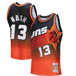 Ottimo Steve Nash Phoenix Suns 1996/97 Hardwood Classics Fadeaway Swingman Player Jersey Orange/Black  per i veri fan