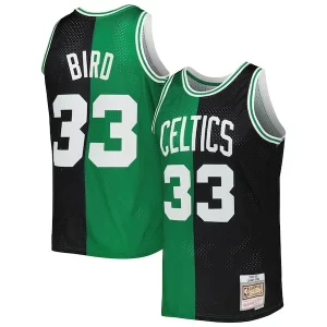 Ottimo Stupendo Larry Bird Boston Celtics Hardwood Classics 1985/86 Split Swingman Jersey Black/Kelly Green  per i veri fan