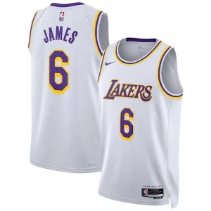 Pratico Bellissimo Duraturo LeBron James Los Angeles Lakers Nike Unisex Swingman Jersey Association Edition White  per i veri fan
