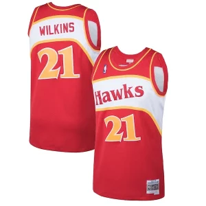 Pratico Magnifico Dominique Wilkins Atlanta Hawks 1986/87 Hardwood Classics Swingman Jersey Red  per i veri fan