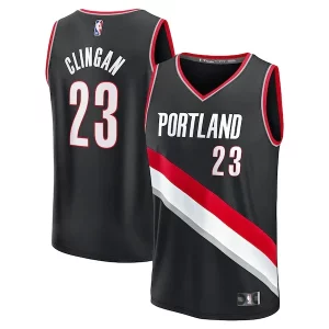 Fascinante Donovan Clingan Portland Trail Blazers 2024 NBA Draft Fast Break Player Jersey Icon Edition Black  per i veri fan