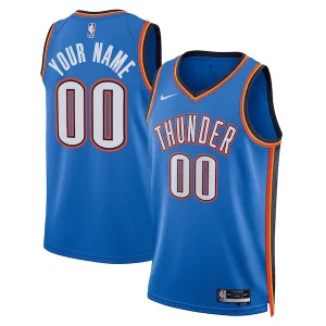 Pratico Ottimo Robusto Oklahoma City Thunder Nike Unisex Swingman Custom Jersey Blue Icon Edition  per i veri fan