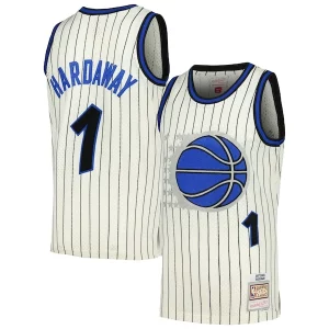 Pratico Penny Hardaway Orlando Magic Chainstitch Swingman Jersey Cream  per i veri fan