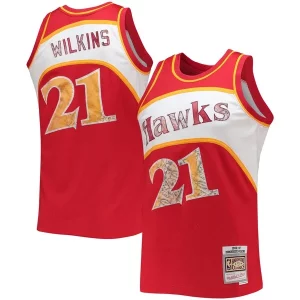 Pratico Prestigioso Dominique Wilkins Atlanta Hawks 1986/87 Hardwood Classics NBA 75th Anniversary Diamond Swingman Jersey Red  per i veri fan