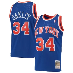 Pratico Splendido Charles Oakley New York Knicks Hardwood Classics Swingman Jersey Blue  per i veri fan
