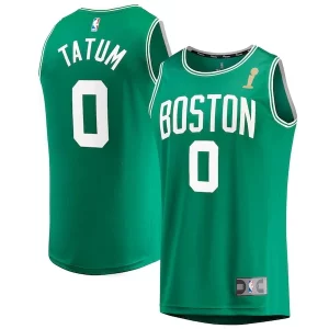 Pratico Stupendo Fantastico Jayson Tatum Boston Celtics 2024 NBA Finals Champions Fast Break Replica Player Jersey Kelly Green Icon Edition  per i veri fan