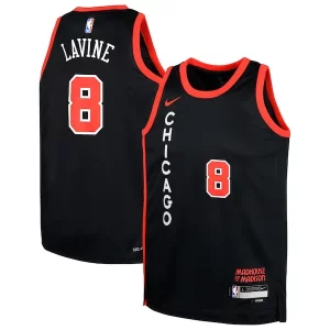 Pratico Zach LaVine Chicago Bulls Nike Youth Swingman Replica Jersey City Edition Black  per i veri fan