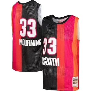 Prestigioso Alonzo Mourning Miami Heat Hardwood Classics 2005/06 Split Swingman Jersey Black/Red  per i veri fan