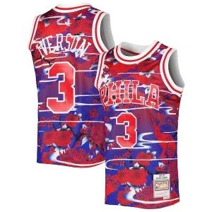 Prestigioso Comodo Resistente Allen Iverson Philadelphia 76ers 1996/97 Hardwood Classics Lunar New Year Swingman Jersey Red  per i veri fan