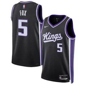 Carino Fantastico De'Aaron Fox Sacramento Kings Nike Unisex Swingman Jersey Association Edition Black  per i veri fan