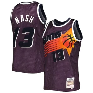 Prestigioso Elegante Cool Steve Nash Phoenix Suns 1996/97 Hardwood Classics Off Court Swingman Jersey Purple  per i veri fan