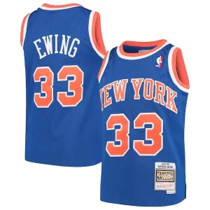 Prestigioso Elegante Resistente Patrick Ewing New York Knicks Youth Hardwood Classics Swingman Throwback Jersey Blue  per i veri fan