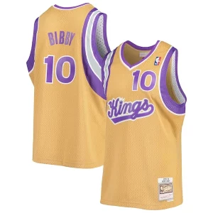 Prestigioso Incantevole Comodo Mike Bibby Sacramento Kings 2005/06 Hardwood Classics Swingman Jersey Gold  per i veri fan