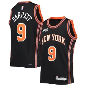 Prestigioso Ottimo RJ Barrett New York Knicks Nike Youth 2021/22 Swingman Jersey City Edition Black  per i veri fan