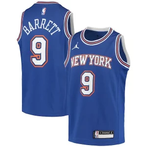Prestigioso RJ Barrett New York Knicks Jordan Brand Youth 2020/21 Swingman Player Jersey Statement Edition Blue  per i veri fan