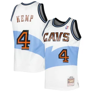 Prestigioso Trendy Shawn Kemp Cleveland Cavaliers Hardwood Classics Swingman Jersey White  per i veri fan