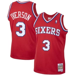 Classico Allen Iverson Philadelphia 76ers 2001/02 Hardwood Classics Swingman Jersey Red  per i veri fan