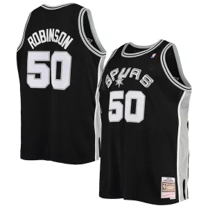 Raffinato Comodo Classico David Robinson San Antonio Spurs 1998/99 Big & Tall Hardwood Classics Swingman Jersey Black  per i veri fan