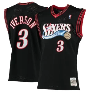 Raffinato Delizioso Allen Iverson Philadelphia 76ers 2000/01 Hardwood Classics Swingman Jersey Black  per i veri fan