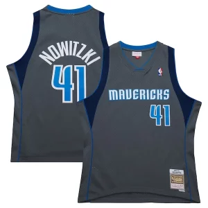 Raffinato Delizioso Resistente Dirk Nowitzki Dallas Mavericks 2003/04 Hardwood Classics Swingman Jersey Gray  per i veri fan