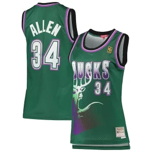 Comodo Fantastico Pratico Ray Allen Milwaukee Bucks Women's 1996/97 Hardwood Classics Swingman Jersey Green  per i veri fan
