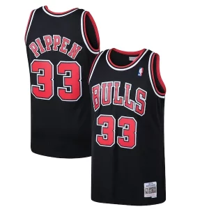 Raffinato Lussuoso Cool Scottie Pippen Chicago Bulls 1997/98 Hardwood Classics Swingman Jersey Black/White  per i veri fan