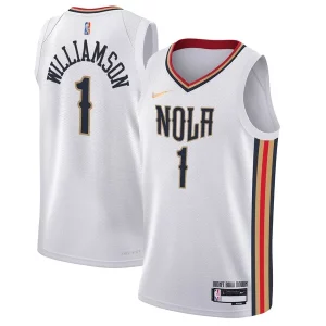 Raffinato Lussuoso Zion Williamson New Orleans Pelicans Nike Youth Swingman Jersey City Edition White  per i veri fan