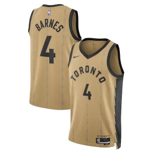 Raffinato Splendido Scottie Barnes Toronto Raptors Nike Unisex 2023/24 Swingman Jersey Gold City Edition  per i veri fan