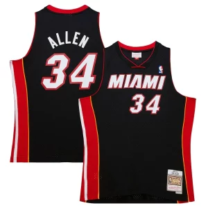 Fascinante Ottimo Stupendo Ray Allen Miami Heat Hardwood Classics Swingman Jersey Black  per i veri fan