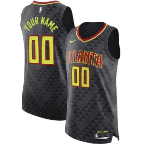 Raffinato Versatile Atlanta Hawks Nike Authentic Custom Jersey Black Icon Edition  per i veri fan
