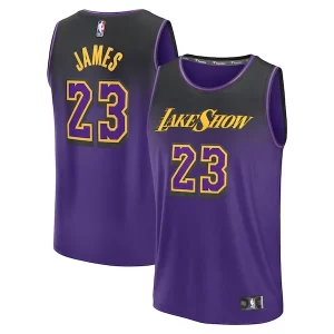 Resistente Delizioso LeBron James Los Angeles Lakers Youth 2024/25 Fast Break Player Jersey City Edition Purple  per i veri fan