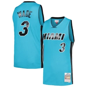 Resistente Dwyane Wade Miami Heat Hardwood Classics 2005/06 Tropical Swingman Jersey Blue  per i veri fan