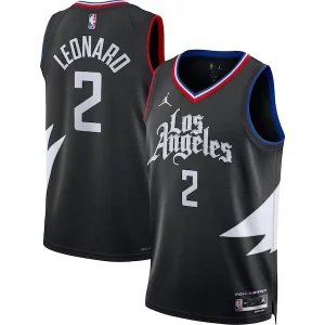 Resistente Elegante Cool Kawhi Leonard LA Clippers Jordan Brand Unisex Swingman Jersey Statement Edition Black  per i veri fan