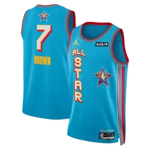 Resistente Elegante Sofisticato Jaylen Brown Nike Unisex 2025 NBA All Star Game Swingman Player Jersey Light Blue  per i veri fan