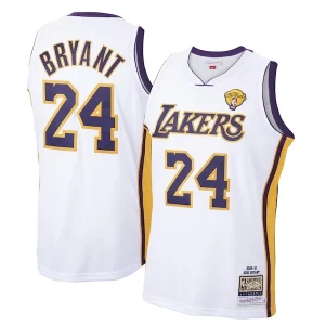 Resistente Fantastico Gorgeous Men's Los Angeles Lakers Kobe Bryant White 2009 10 Hardwood Classics Authentic Jersey  per i veri fan