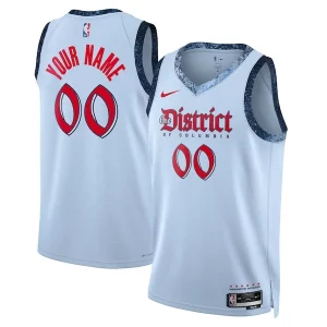 Resistente Fantastico Washington Wizards Nike Unisex 2024/25 Custom Swingman Jersey City Edition Powder Blue  per i veri fan