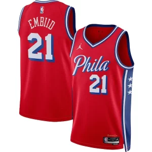 Resistente Gorgeous Joel Embiid Philadelphia 76ers Jordan Brand Unisex Swingman Jersey Statement Edition Red  per i veri fan