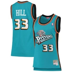 Resistente Grant Hill Detroit Pistons Women's 1998/99 Hardwood Classics Swingman Jersey Teal  per i veri fan