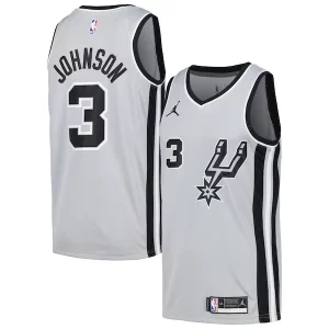 Resistente Keldon Johnson San Antonio Spurs Nike Swingman Player Jersey Statement Edition Silver  per i veri fan