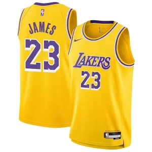 Resistente LeBron James Los Angeles Lakers Nike Youth Swingman Jersey Icon Edition Gold  per i veri fan
