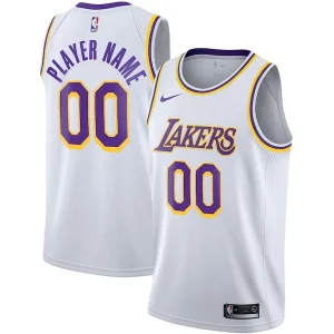 Resistente Los Angeles Lakers Nike 2020/21 Swingman Custom Jersey Association Edition White  per i veri fan