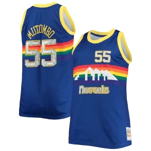 Resistente Magnifico Dikembe Mutombo Denver Nuggets Big & Tall 1991/92 NBA 75th Anniversary Diamond Swingman Jersey Blue  per i veri fan