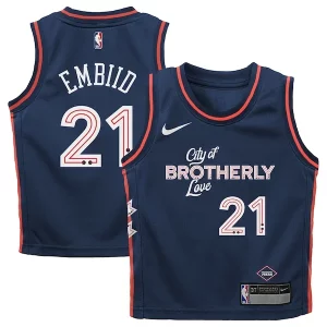 Resistente Raffinato Joel Embiid Philadelphia 76ers Nike Preschool Swingman Replica Jersey City Edition Navy  per i veri fan