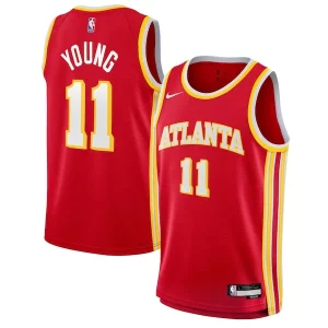 Resistente Trae Young Atlanta Hawks Nike Youth Swingman Jersey Icon Edition Red  per i veri fan