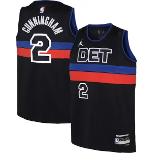 Resistente Versatile Cade Cunningham Detroit Pistons Jordan Brand Youth Swingman Jersey Statement Edition Black  per i veri fan