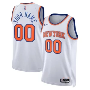 Robusto Attraente Splendido New York Knicks Nike Unisex Swingman Custom Jersey White Association Edition/Blue  per i veri fan