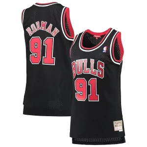 Robusto Dennis Rodman Chicago Bulls Women's Hardwood Classics Swingman Jersey Black  per i veri fan