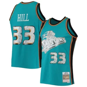 Robusto Grant Hill Detroit Pistons 1998/99 Hardwood Classics NBA 75th Anniversary Diamond Swingman Jersey Teal  per i veri fan