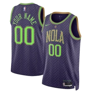 Robusto New Orleans Pelicans Nike Unisex 2024/25 Custom Swingman Jersey City Edition Purple  per i veri fan
