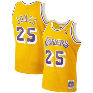 Robusto Raffinato Ed Jones Los Angeles Lakers 1994/95 Hardwood Classics Swingman Jersey Gold  per i veri fan